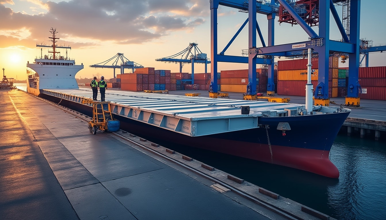 Illustration: Comprendre les spécificités du conteneur flat rack dans le transport maritime